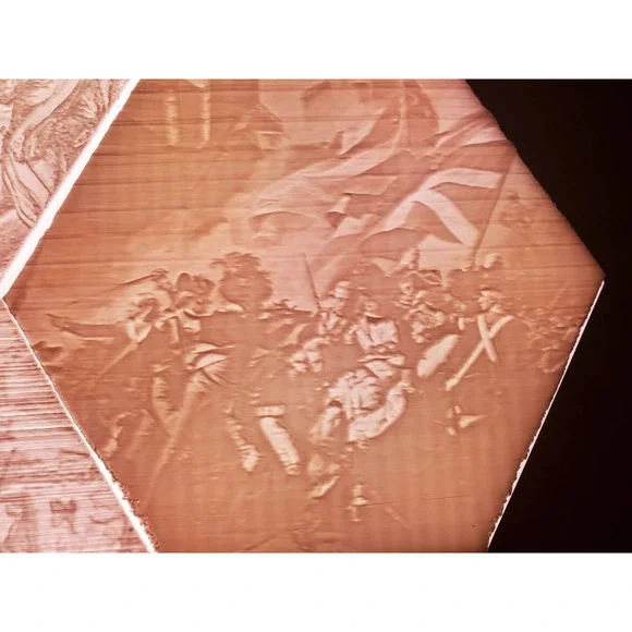3D Printed Lithophane Modular Remote LED Light Decor Wall Art Revolutionary War